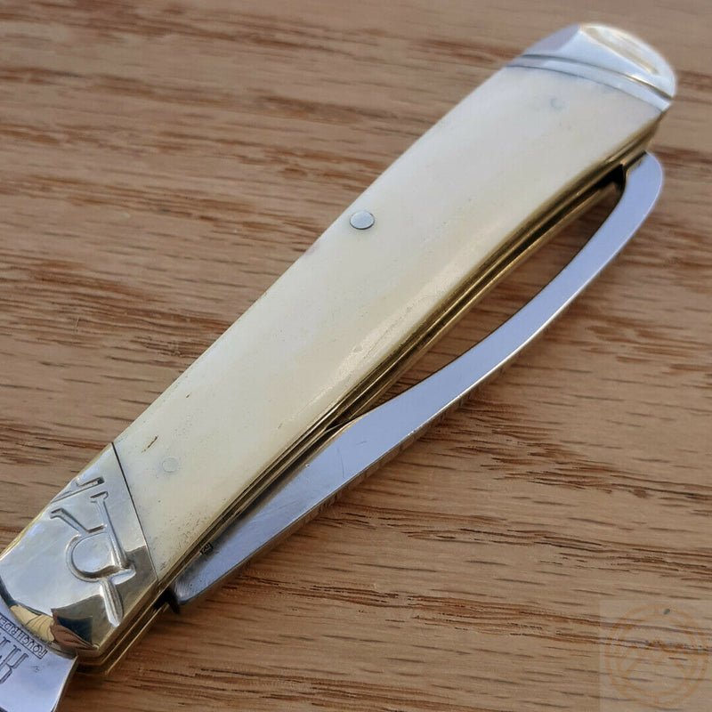 Rough Ryder Equestrian Trapper Pocket Knife Stainless Blade White Bone Handle 1972 -Rough Ryder - Survivor Hand Precision Knives & Outdoor Gear Store