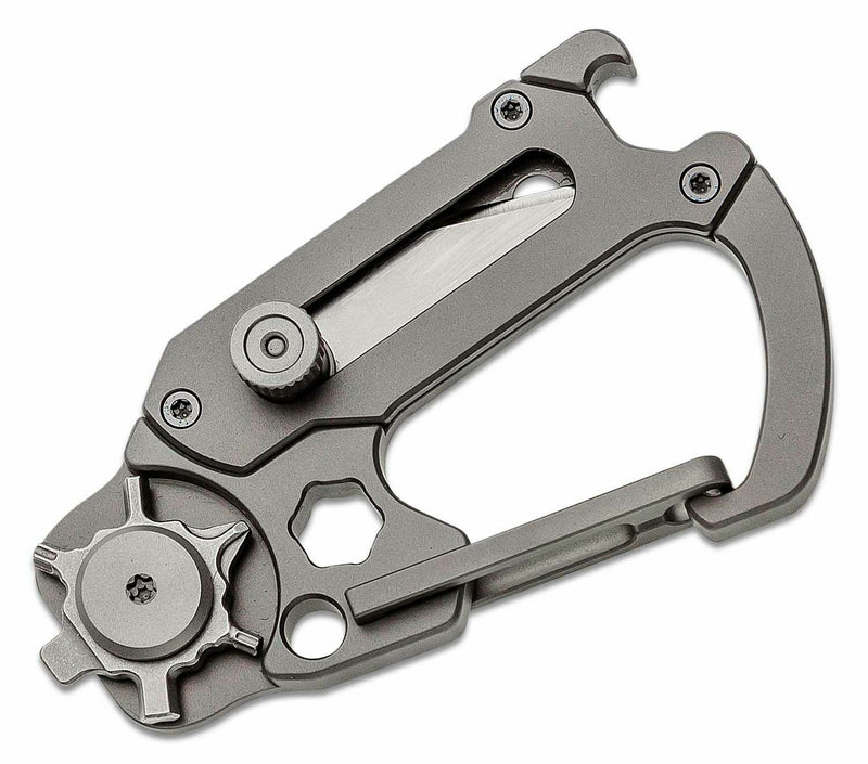 Civivi Polymorph Carabiner Keychain Multi Tool Gray Titanium Utility Plain Blade 200451 -Civivi - Survivor Hand Precision Knives & Outdoor Gear Store