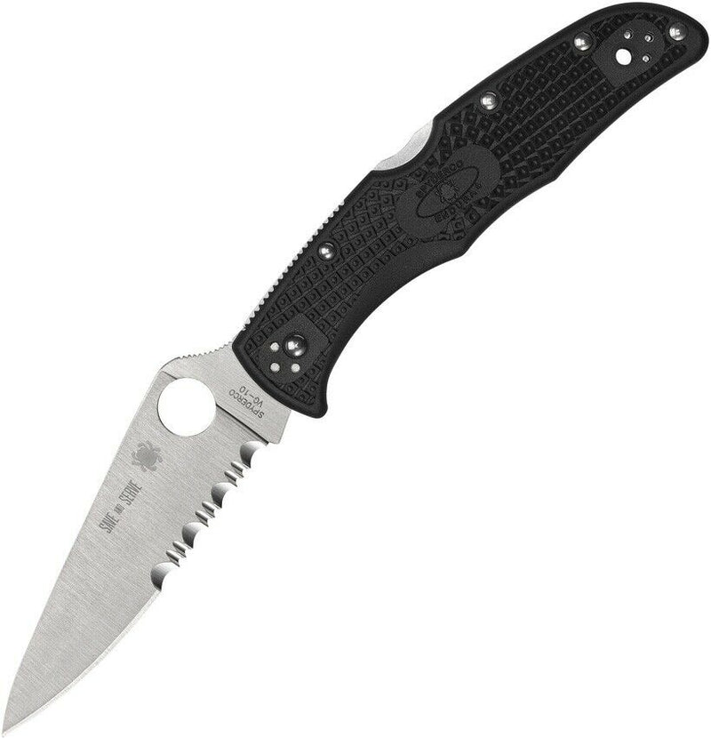 Spyderco Endura 4 Lockback Folding Knife 3.88" VG-10 Steel Blade Black Bi-Directional Texture FRN Handle 10FPSBKRD -Spyderco - Survivor Hand Precision Knives & Outdoor Gear Store