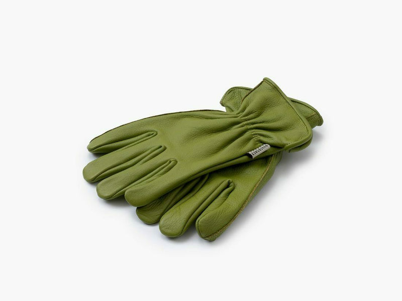 Barebones Living Classic Work Glove Olive Extra-Small Premium Grain Cowhide Shirred Elastic Back RE083 -Barebones Living - Survivor Hand Precision Knives & Outdoor Gear Store