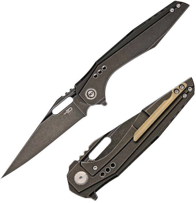 Bestech Knives Malware Framelock Folding Knife 3.75" S35VN Steel Blade Black Titanium Handle 1902B -Bestech Knives - Survivor Hand Precision Knives & Outdoor Gear Store