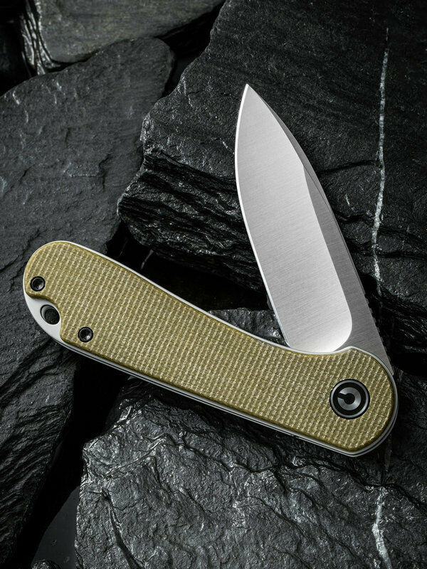 Civivi Elementum Linerlock Folding Knife 2.96" D2 Tool Steel Blade Olive Micarta Handle CC907S -Civivi - Survivor Hand Precision Knives & Outdoor Gear Store