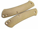 Flytanium Proper Scales Antique Stonewash Finish Brass One Piece Construction 588 -Flytanium - Survivor Hand Precision Knives & Outdoor Gear Store