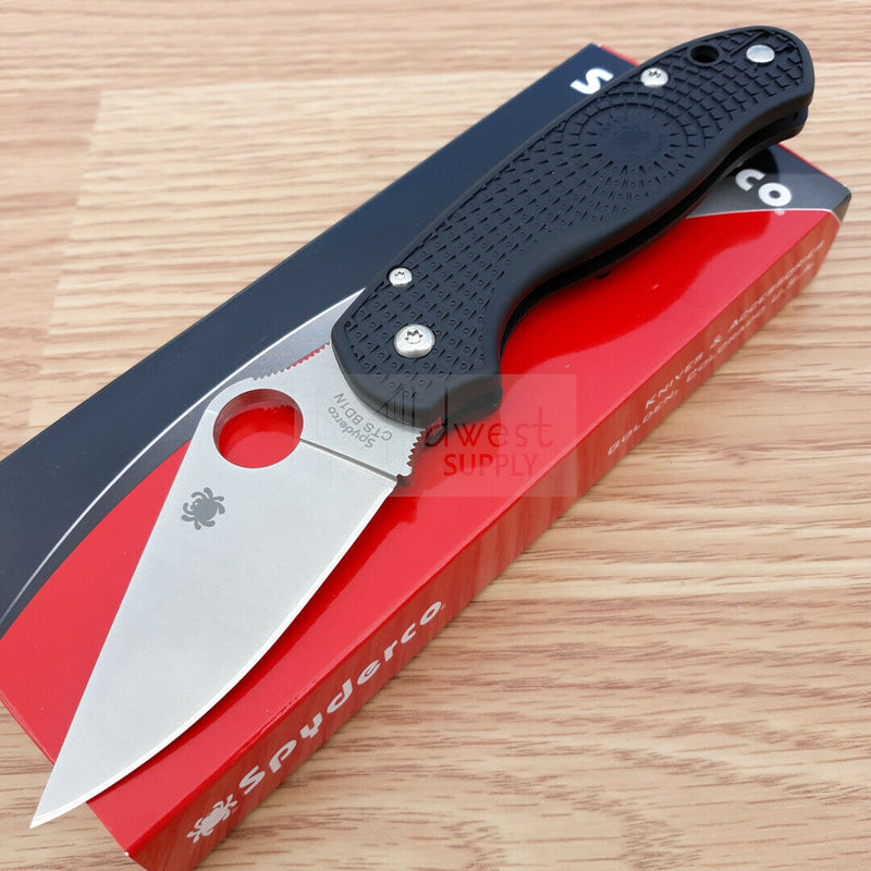 Spyderco Para 3 Folding Knife 3" Satin Finish CTS-BD1 Steel Blade FRN Handle C223PBK -Spyderco - Survivor Hand Precision Knives & Outdoor Gear Store