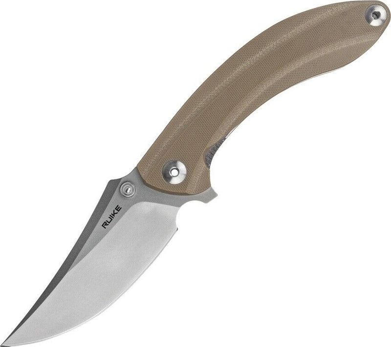 RUIKE P155 Linerlock Folding Knife 3.5" 14C28N Sandvik Steel Blade Desert Tan G10 Handle P155W -RUIKE - Survivor Hand Precision Knives & Outdoor Gear Store