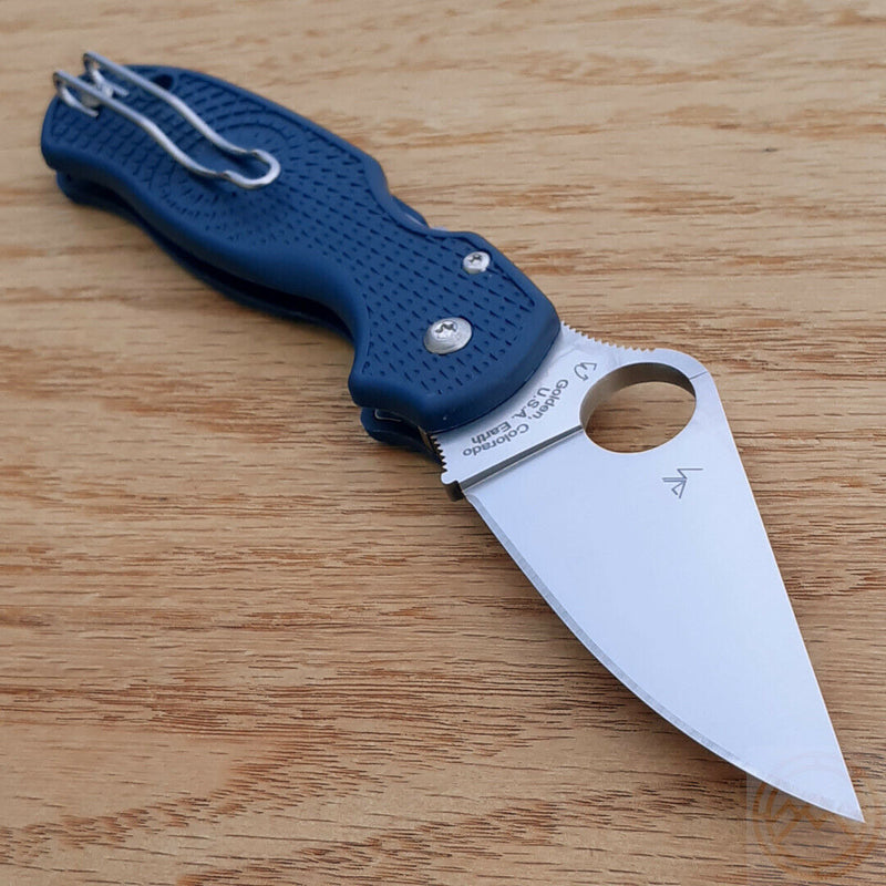 Spyderco Para 3 Compression Folding Knife 3" CPM SPY27 Steel Blade Blue Texture FRN Handle 223PCBL -Spyderco - Survivor Hand Precision Knives & Outdoor Gear Store