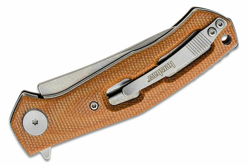 Kershaw Concierge Folding Knife 3.25" D2 Steel Blade Brown Canvas Micarta Handle 4020MIB -Kershaw - Survivor Hand Precision Knives & Outdoor Gear Store