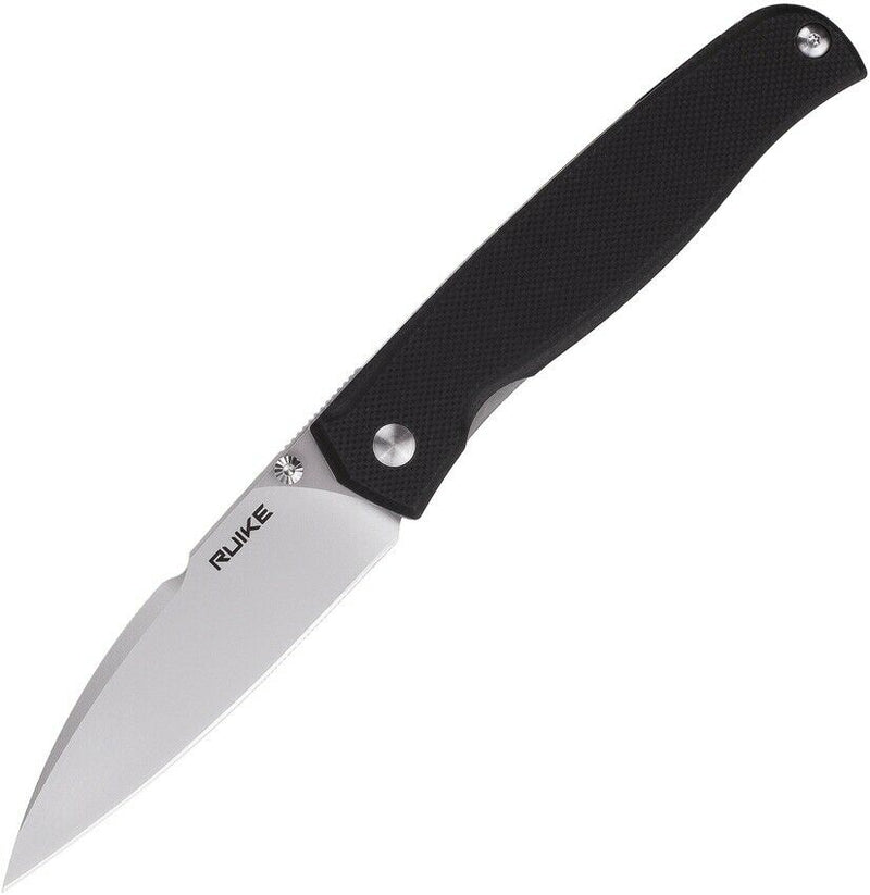 RUIKE P662 Linerlock Folding Knife 2.88" Sandvik 14C28N Steel Blade Black G10 Handle P662B -RUIKE - Survivor Hand Precision Knives & Outdoor Gear Store