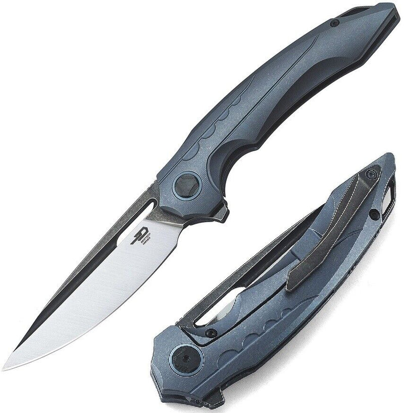 Bestech Knives Ornetta Folding Knife 3.63" Bohler M390 Steel Blade Blue Titanium Handle 1811C -Bestech Knives - Survivor Hand Precision Knives & Outdoor Gear Store