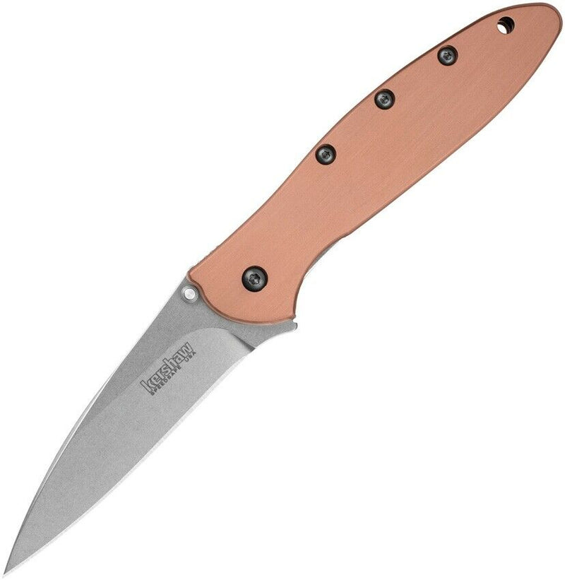 Kershaw Leek Linerlock A/O Folding Knife 3" CPM-154 Steel Blade Copper Handle 1660CU -Kershaw - Survivor Hand Precision Knives & Outdoor Gear Store