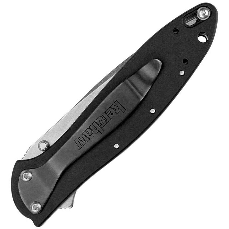 Kershaw Leek Linerlock Folding Knife 3" 14C28N Steel Blade Black Aluminum Handle 1660SWBLK -Kershaw - Survivor Hand Precision Knives & Outdoor Gear Store