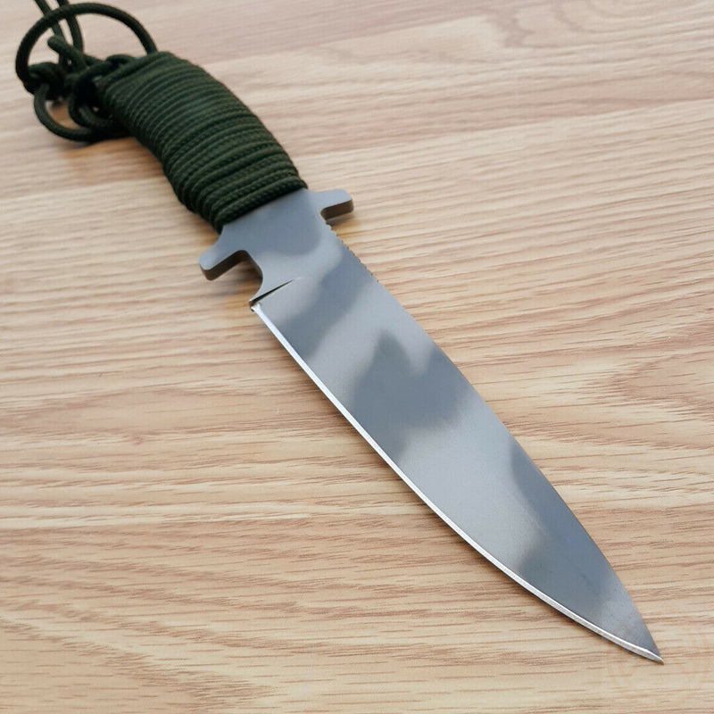 Fox Exagon Fixed Knife 6.75" PTFE Coated 440 Steel Blade Cord Wrapped Handle 1662S -Fox - Survivor Hand Precision Knives & Outdoor Gear Store