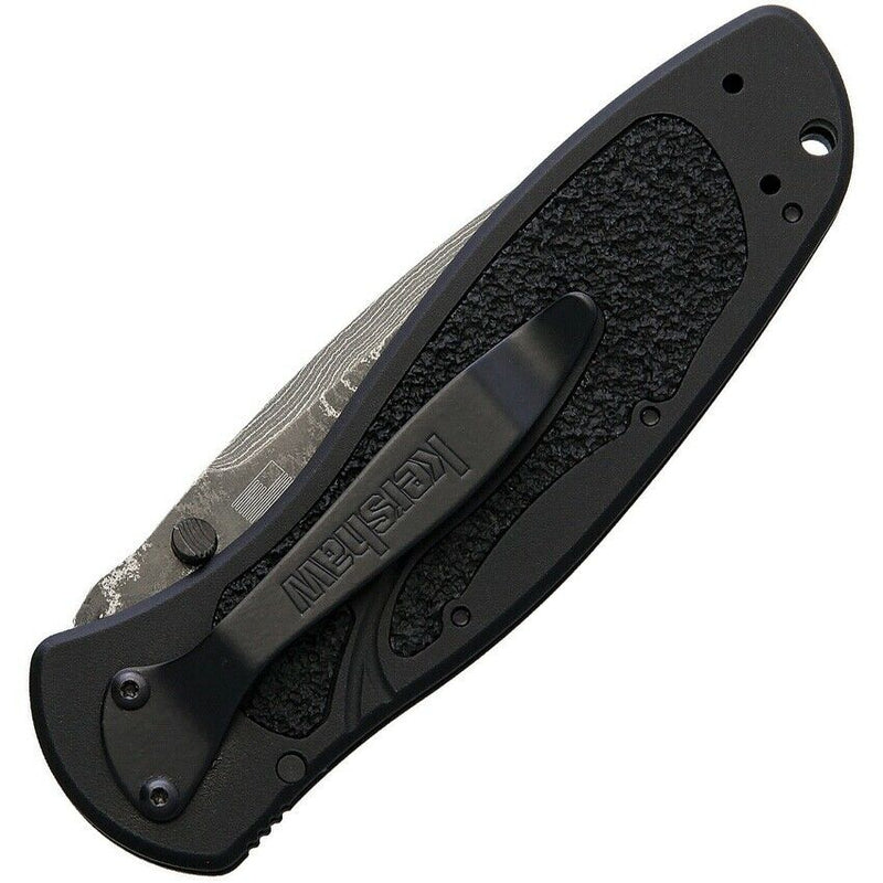 Kershaw Blur Linerlock Folding Knife 3.5" Damascus Steel Blade Aluminum Handle 1670BLKDAM -Kershaw - Survivor Hand Precision Knives & Outdoor Gear Store