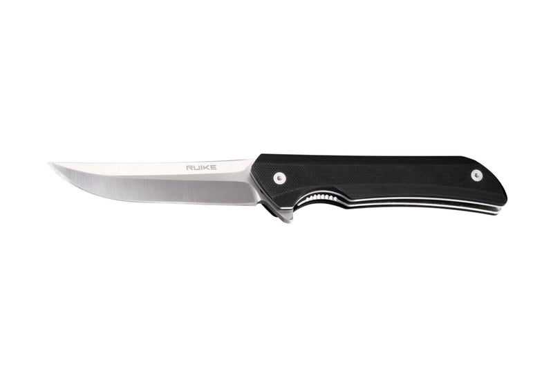 RUIKE Hussar P121 Linerlock Folding Knife 3.75" Satin Finish 14C28N Steel Blade Black G10 Handle P121B -RUIKE - Survivor Hand Precision Knives & Outdoor Gear Store