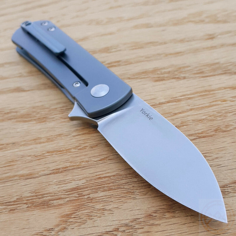 Kizer Cutlery Yorkie Framelock Folding Knife 2.5" S35VN Steel Blade Blue Titanium Handle 3525A2 -Kizer Cutlery - Survivor Hand Precision Knives & Outdoor Gear Store