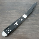 Cattleman's Angus Trapper Pocket Knife Stainless Steel Blades Black Delrin Handle 0002BD -Cattleman's - Survivor Hand Precision Knives & Outdoor Gear Store