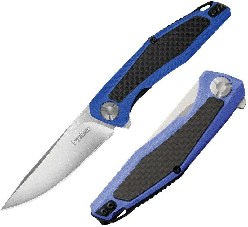 Kershaw Atmos Folding Knife 3" 8Cr13MoV Steel Blade Blue G10/Carbon Fiber Handle 4037BLU -Kershaw - Survivor Hand Precision Knives & Outdoor Gear Store