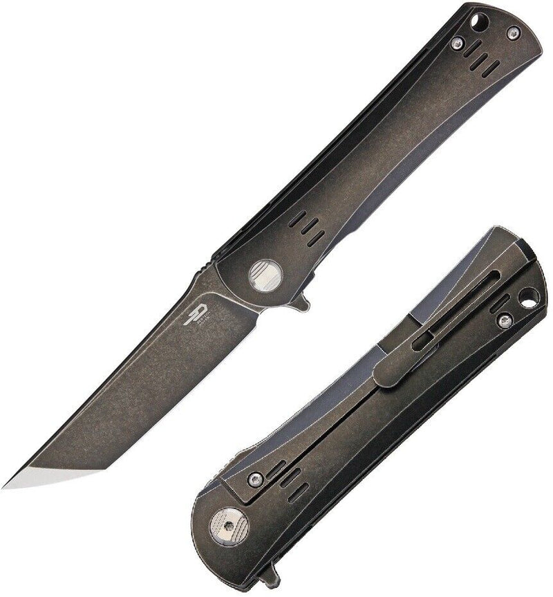 Bestech Knives Kendo Framelock Folding Knife 3.63" S35VN Steel Blade Black Titanium Handle 1903B -Bestech Knives - Survivor Hand Precision Knives & Outdoor Gear Store