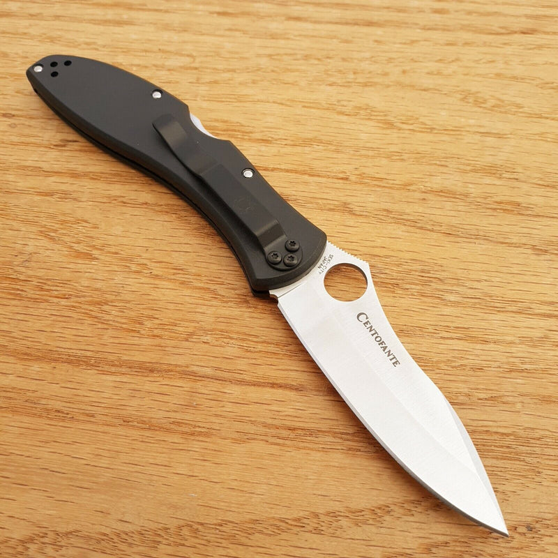 Spyderco Centofante 3 Folding Knife 3.5" VG-10 Steel Blade Black FRN Handle 66PBK3 -Spyderco - Survivor Hand Precision Knives & Outdoor Gear Store