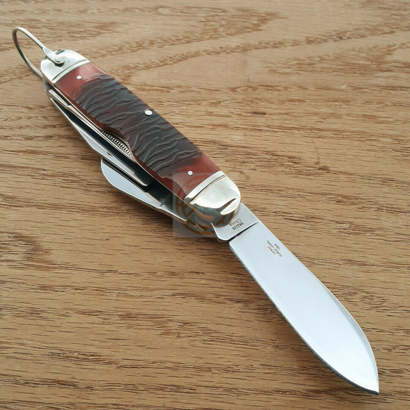 Rough Ryder Scout Tiger Pocket Knife Stainless Steel Blades Jigged Bone Handle 2220 -Rough Ryder - Survivor Hand Precision Knives & Outdoor Gear Store