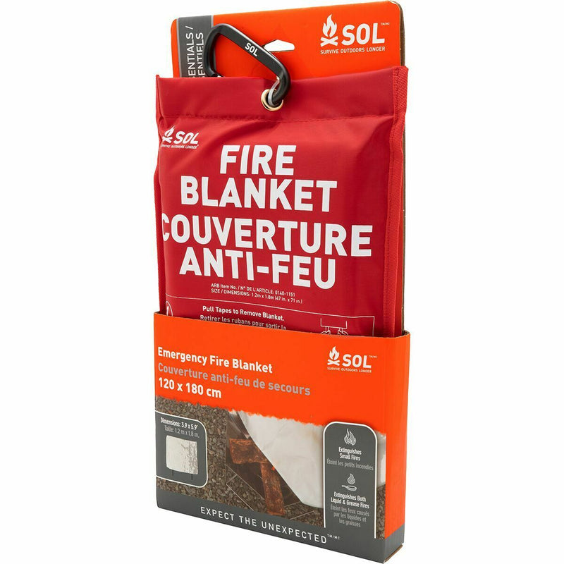 Adventure Medical Emergency Fire Blanket Storage Pouch Fiberglass w/Carabiner 01401151 -Adventure Medical - Survivor Hand Precision Knives & Outdoor Gear Store