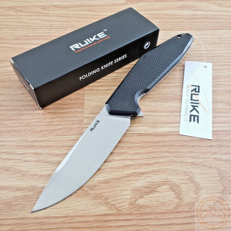 RUIKE D191 Framelock Folding Knife 4" 8Cr13MoV Steel Blade Black G10/Titanium Handle 191B -RUIKE - Survivor Hand Precision Knives & Outdoor Gear Store