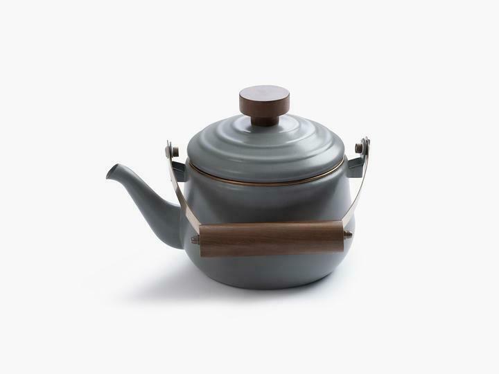 Barebones Living Enamel Teapot Hand-Finished Stainless Dimensions: 5.7" x 4.13" E379 -Barebones Living - Survivor Hand Precision Knives & Outdoor Gear Store