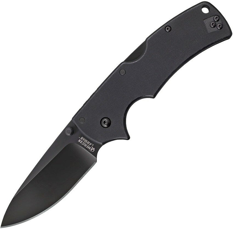 Cold Steel American Lawman Folding Knife 3.5" S35VN Steel Blade Black G10 Handle 58B -Cold Steel - Survivor Hand Precision Knives & Outdoor Gear Store