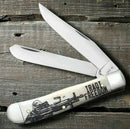Case XX Iraqi Freedom Trapper Pocket Knife Stainless Steel Blades Natural Bone Handle 50954 -Case Cutlery - Survivor Hand Precision Knives & Outdoor Gear Store