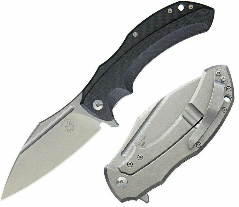 Bastinelli Creations Shadow Folding Knife 3.75" Elmax Steel Blade Carbon Fiber/Stainless Handle S216 -Bastinelli Creations - Survivor Hand Precision Knives & Outdoor Gear Store