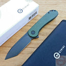 Civivi Elementum Folding Knife 2.96" D2 Tool Steel Blade Green Micarta Handle 907TE -Civivi - Survivor Hand Precision Knives & Outdoor Gear Store