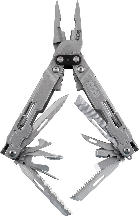 SOG Power Access Deluxe Multi-Tool Pliers Wire Cutter/Crimper Blades File Rulers Openers Stainless Handle 2001CP -SOG - Survivor Hand Precision Knives & Outdoor Gear Store