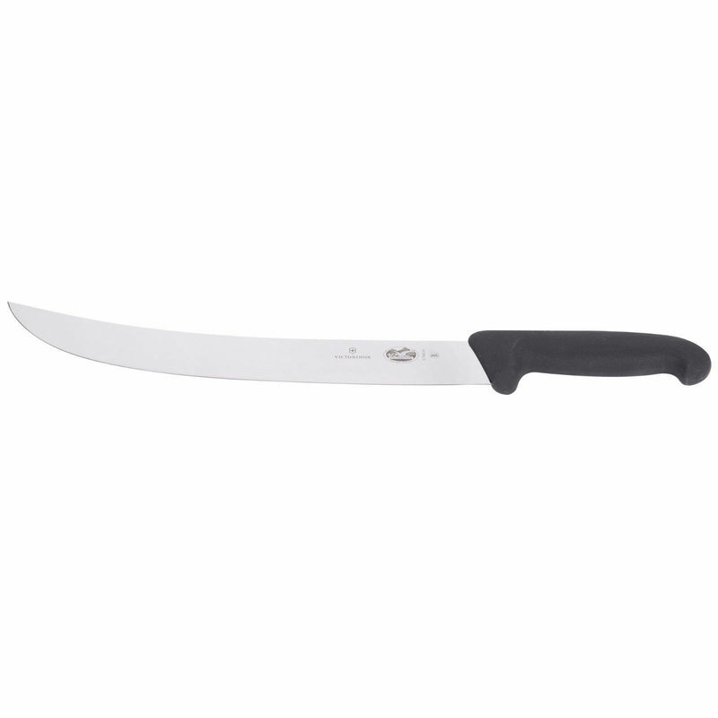 Victorinox Cimeter Butcher Knife 12" Curved Stainless Blade Black Fibrox Handle 5730331 -Victorinox - Survivor Hand Precision Knives & Outdoor Gear Store