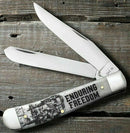 Case XX Enduring Freedom Trapper Pocket Knife Stainless Steel Blades Natural Bone Handle 50955 -Case Cutlery - Survivor Hand Precision Knives & Outdoor Gear Store