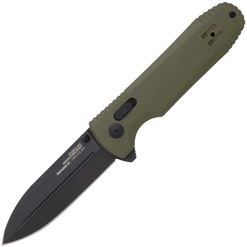 SOG Pentagon XR Lock Folding Knife 3.63" CTS-XHP Stainless Blade OD Green G10 Handle 12610257 -SOG - Survivor Hand Precision Knives & Outdoor Gear Store