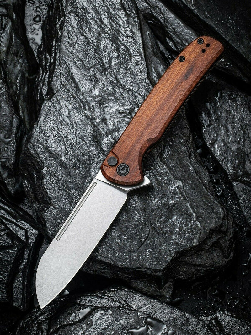 Civivi Chevalier Button Lock Folding Knife 3.5" 14C28N Sandvik Stainless Blade Cuibourtia Wood Handle 200223 -Civivi - Survivor Hand Precision Knives & Outdoor Gear Store