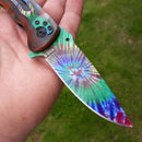 Rough Ryder Tie Dye Folding Knife 3.25" Stainless Steel Blade Synthetic Handle 1909 -Rough Ryder - Survivor Hand Precision Knives & Outdoor Gear Store