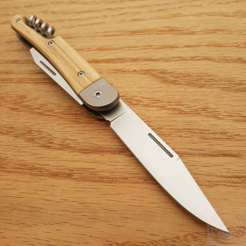 LionSTEEL Jack Linerlock Pocket Knife 3.03" M390 Steel Blades Olive Wood Handle TJK3UL -LionSTEEL - Survivor Hand Precision Knives & Outdoor Gear Store