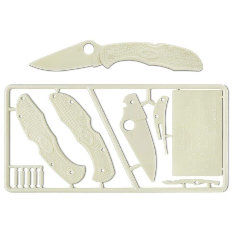 Spyderco Delica Plastic Knife Kit Glow in the Dark Plastic Unassembled Model PLKIT1 -Spyderco - Survivor Hand Precision Knives & Outdoor Gear Store