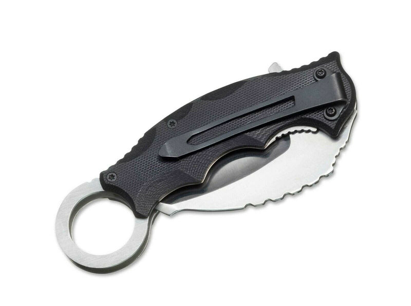 Boker Magnum Alpha Kilo A/O Folding Knife 2.75" 440A Steel karambit Blade Black G10 Handle 01RY115 -Boker Magnum - Survivor Hand Precision Knives & Outdoor Gear Store