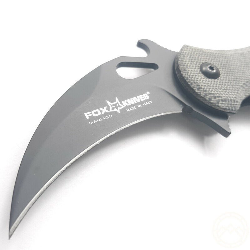 Fox Karambit Liner Folding Knife 3" Bohler N690 Steel Blade Micarta Handle 479MIB -Fox - Survivor Hand Precision Knives & Outdoor Gear Store