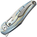 Bestech Knives The Reticulan Folding Knife 2" CPM S35VN Steel Blade Blue/Gold Titanium Handle 1810F -Bestech Knives - Survivor Hand Precision Knives & Outdoor Gear Store
