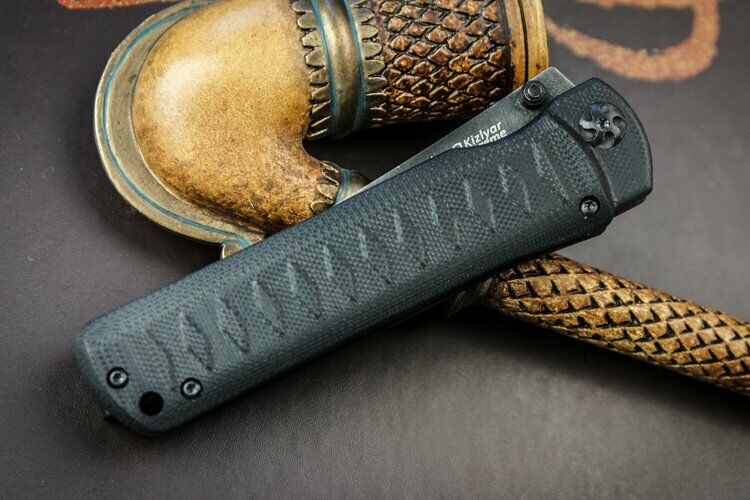 Kizlyar Whisper Linerlock Folding Knife 3.75" D2 Tool Steel Blade G10 Handle 0119 -Kizlyar - Survivor Hand Precision Knives & Outdoor Gear Store