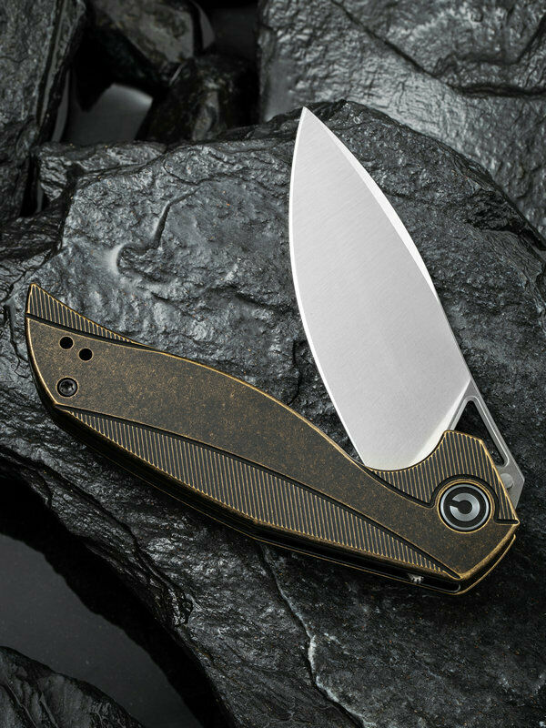 Civivi Anthropos Linerlock Folding Knife 3.25" 154CM Steel Blade Brass Handle C903D -Civivi - Survivor Hand Precision Knives & Outdoor Gear Store