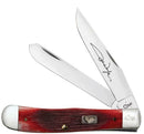 Case XX John Wayne Gift Set Pocket Knife Stainless Blades Dark Red Bone Handle -Case Cutlery - Survivor Hand Precision Knives & Outdoor Gear Store