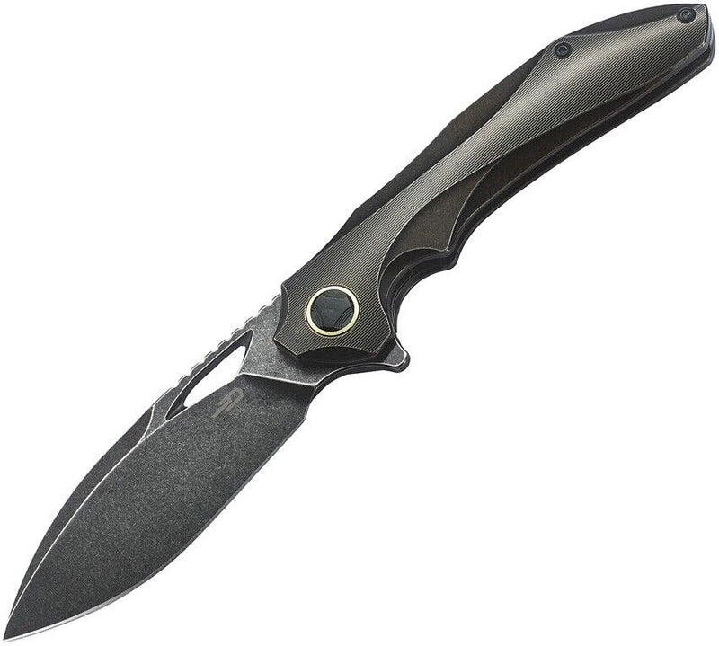 Bestech Knives ESKRA Frame Folding Knife 3.5" Bohler M390 Steel Blade Black Titanium Handle 1813A -Bestech Knives - Survivor Hand Precision Knives & Outdoor Gear Store