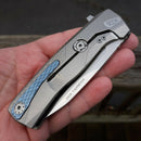 LionSTEEL ROK Framelock Folding Knife 3.25" M390 Blade Gray Titanium Handle TROKG -LionSTEEL - Survivor Hand Precision Knives & Outdoor Gear Store