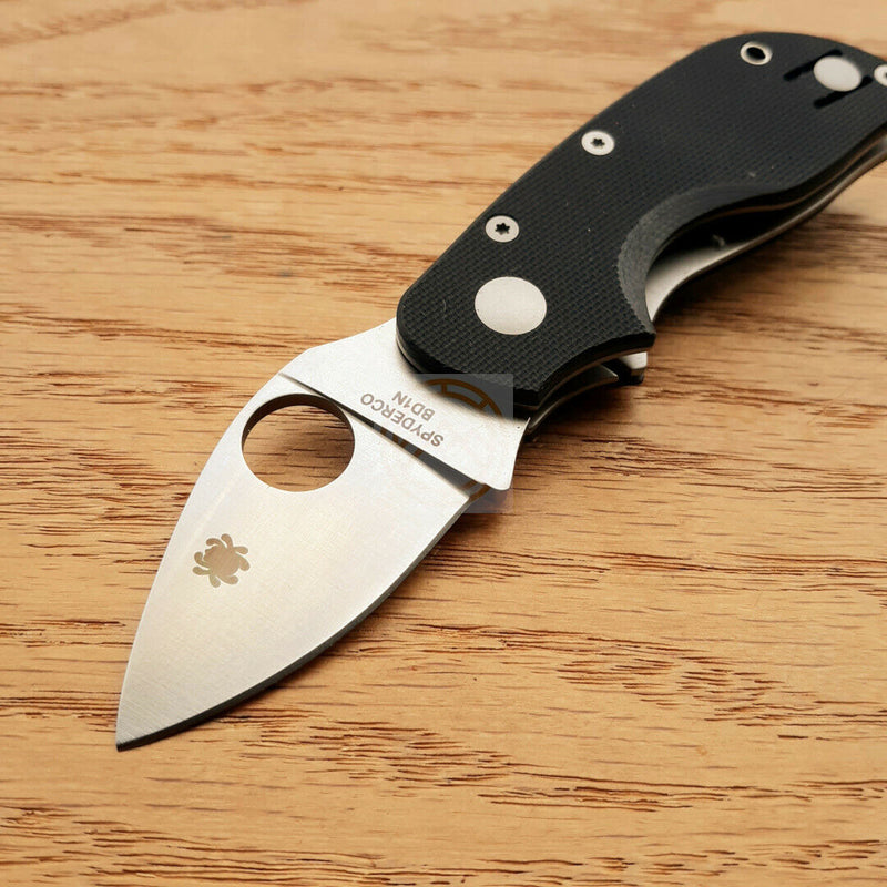 Spyderco Chicago Folding Pocket Knife Leaf 2" CTS-BD1 Stainless Blade G10 Handle C130GP -Spyderco - Survivor Hand Precision Knives & Outdoor Gear Store