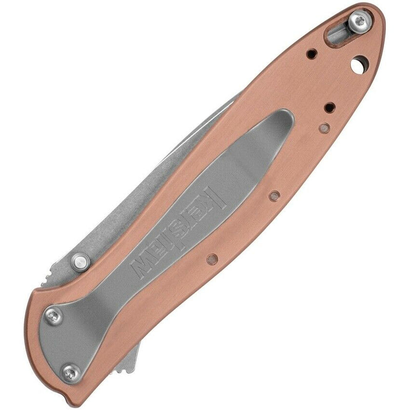 Kershaw Leek Linerlock A/O Folding Knife 3" CPM-154 Steel Blade Copper Handle 1660CU -Kershaw - Survivor Hand Precision Knives & Outdoor Gear Store