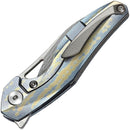 Bestech Knives The Reticulan Folding Knife 2" Damascus Steel Blade Blue/Gold Titanium Handle 1810L -Bestech Knives - Survivor Hand Precision Knives & Outdoor Gear Store